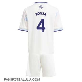 Aston Villa Ezri Konsa #4 Echipament de Fotbal Replică 2025-26 Copii Treilea (+ Șorturi)